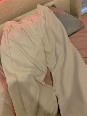 Cream Wide-Leg Trousers